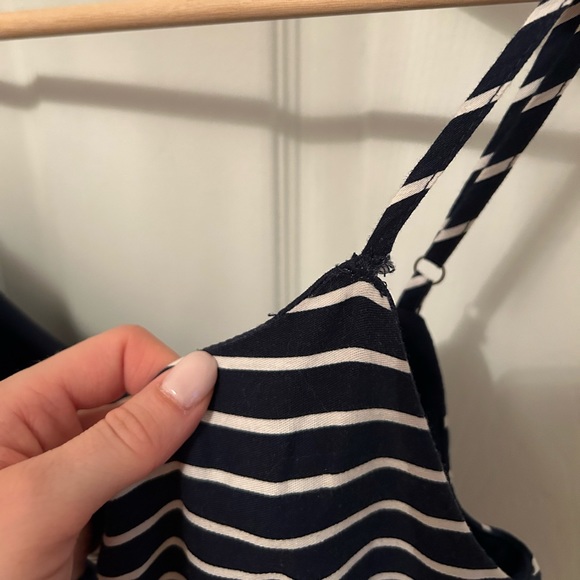 *SOLD* Navy Striped Jumpsuit - Picture 5 of 5